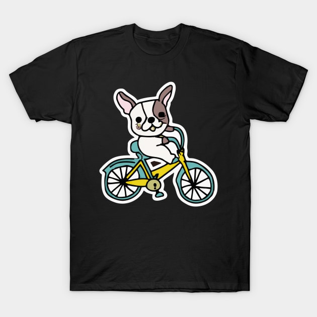 French Bulldog Bicycle Dog Lover Frenchie T-Shirt by BetterManufaktur